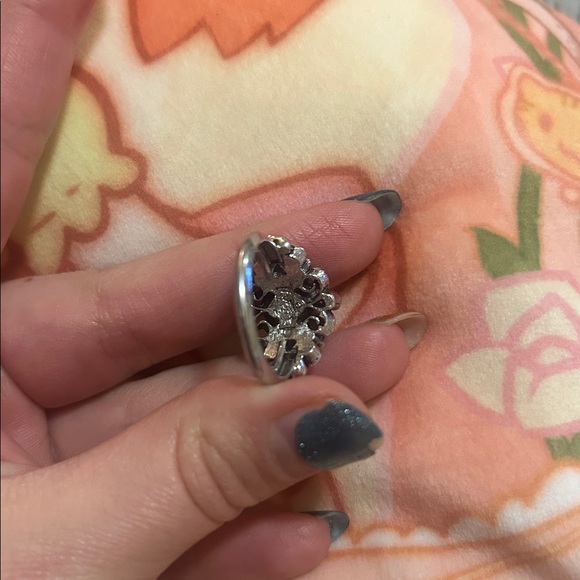 1972 Midnight Splendor Victorian Avon triple hematite Statement ring - Picture 8 of 8